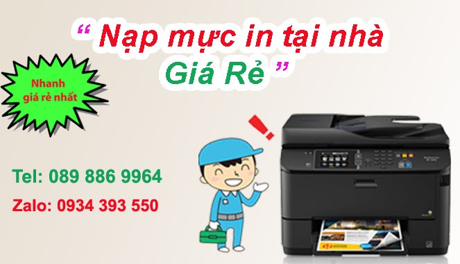 Bơm mực máy in tại nhà TPHCM